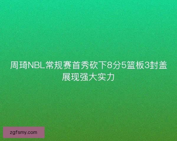 周琦NBL常规赛首秀砍下8分5篮板3封盖展现强大实力 周琦NBL常规赛首秀砍下8分5篮板3封盖展现强大实力